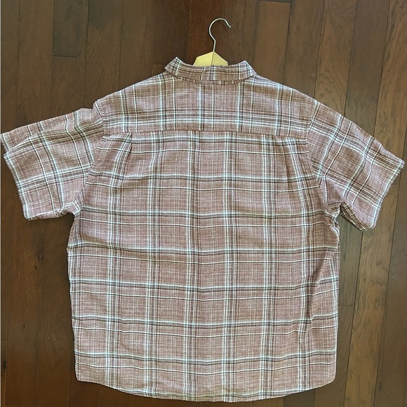 Weatherproof Vintage Washable Linen Plaid Button Down Shirts Mens size XL Brown - Picture 6 of 8